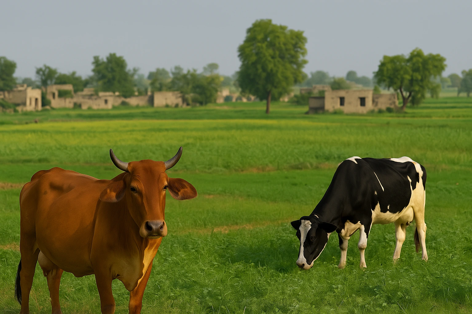 Buffalo and Cow Farming in villages of Punjab